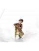 Sibania Davis figura in porcellana ragazzo seduto con tromba collezione sweet-swing band