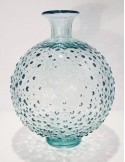 Vaso pesce palla azzurro trasparente  lavorato a mano   murano Enzo De Gasperi  