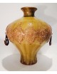Vaso da terra verde rustico con pendenti invecchiati ai lati Lorenzon 
