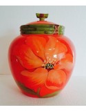 Barattolo rosso con fiore con chiusura ermetica certified gift 