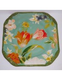 Centro tavola tiffany con contorno verde con tulipani 