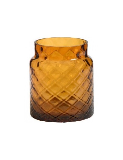 Yankee Candle porta giara in vetro ambrato deco lounge