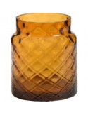 Yankee Candle porta giara in vetro ambrato deco lounge