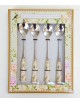 Easy life palace garden  set 4 cucchiaini da the con manico in porcellana 