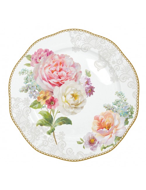 Postre fácil la vida plato de porcelana romántica lac 19 cm
