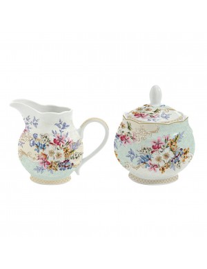 Sucrier et pichet à lait en porcelaine Easy Life LINEA ORIENTAL GARDEN