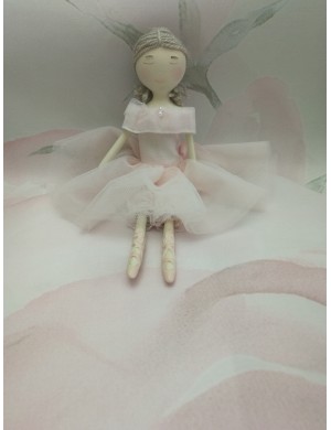 Bambolina ballerina in tulle e porcellana di capodimonte biscuit.