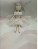 Bambolina ballerina in tulle e porcellana di capodimonte biscuit.