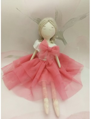 Bambolina ballerina in tulle e porcellana di capodimonte biscuit.