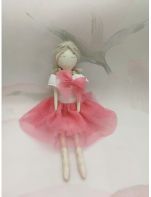Bambolina ballerina in tulle e porcellana di capodimonte biscuit.