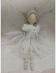 Bambolina ballerina in tulle e porcellana di capodimonte biscuit.