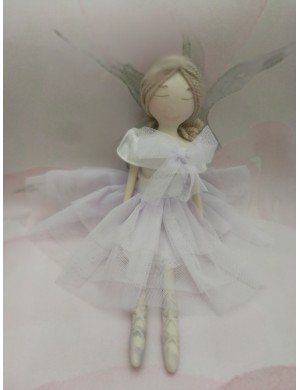 Bambolina ballerina in tulle e porcellana di capodimonte biscuit.