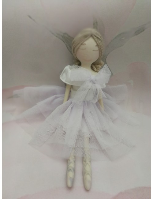 Bambolina ballerina in tulle e porcellana di capodimonte biscuit.
