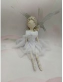 Bambolina ballerina in tulle e porcellana di capodimonte biscuit.
