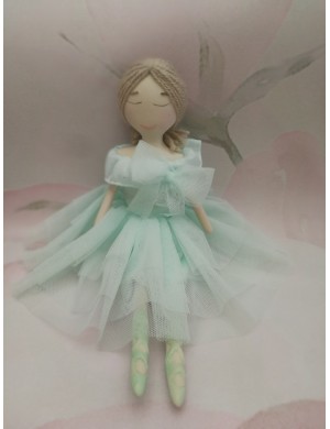 Bambolina ballerina in tulle e porcellana di capodimonte biscuit.
