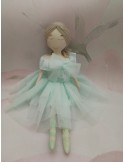 Bambolina ballerina in tulle e porcellana di capodimonte biscuit.