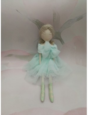 Bambolina ballerina in tulle e porcellana di capodimonte biscuit.