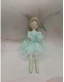 Bambolina ballerina in tulle e porcellana di capodimonte biscuit.