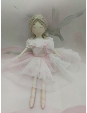 Bambolina ballerina in tulle e porcellana di capodimonte biscuit.
