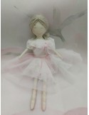 Bambolina ballerina in tulle e porcellana di capodimonte biscuit.