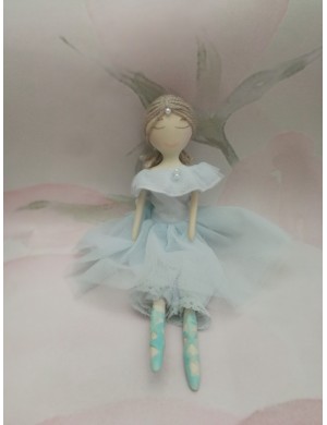Bambolina ballerina in tulle e porcellana di capodimonte biscuit.