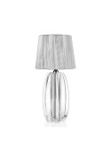 OTTAVIANI LAMPADA IN CRISTALLO CON CAPPA IN TESSUTO h cm 37 